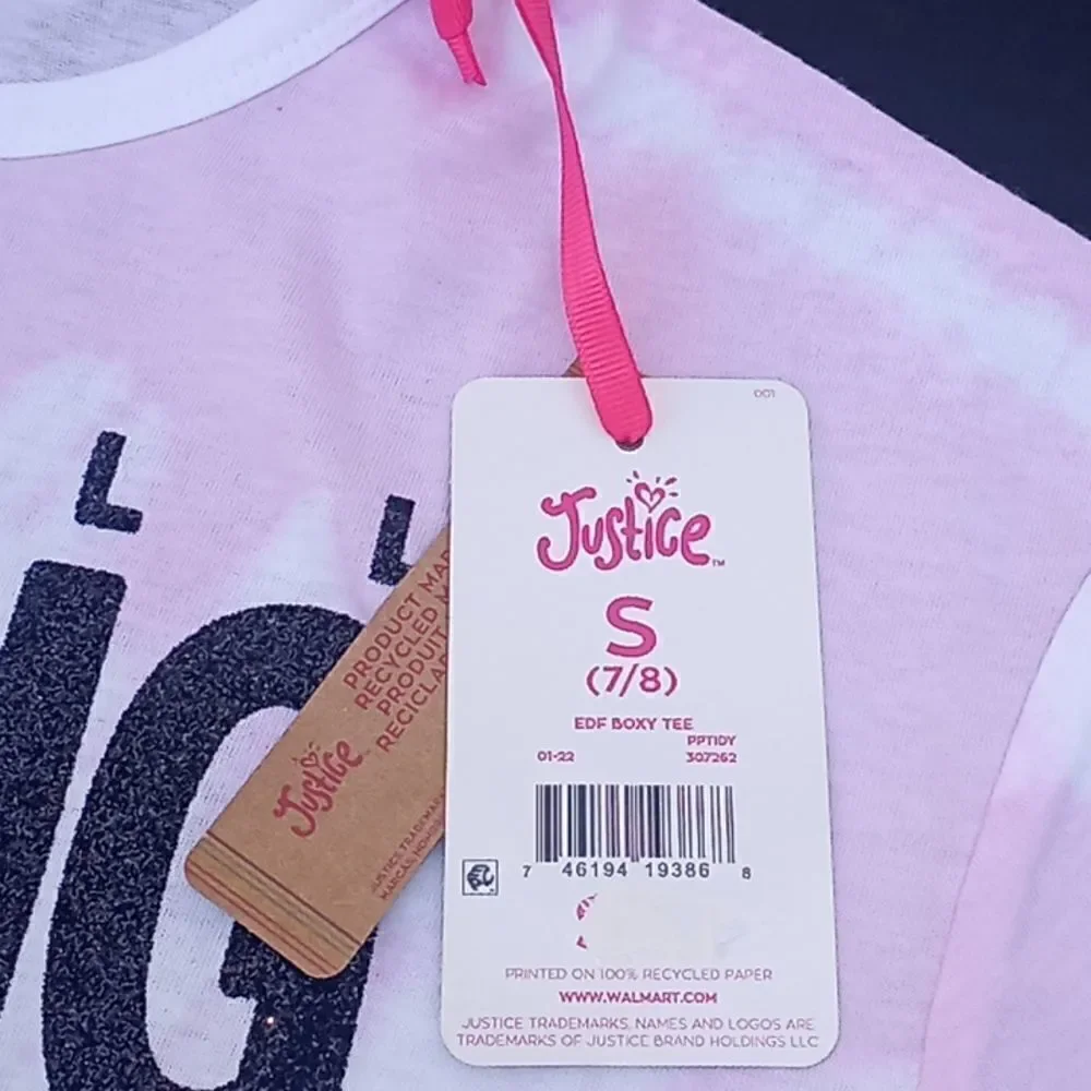 Girls Justice We All Belong Top and Shirt Size 7/8